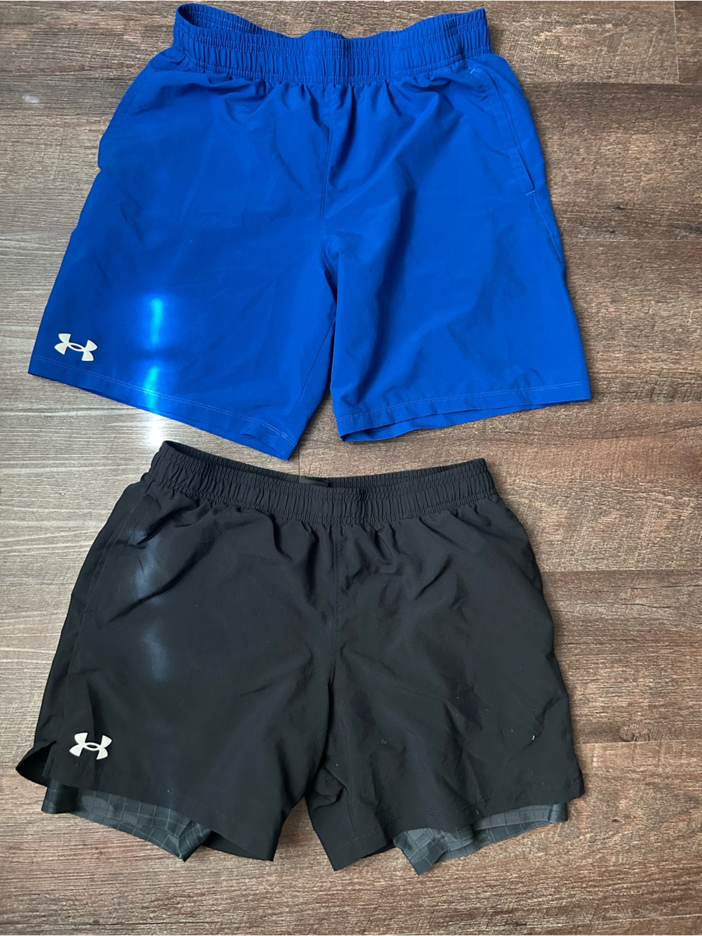 Under Armour Athletic Shorts Black & Blue Like New